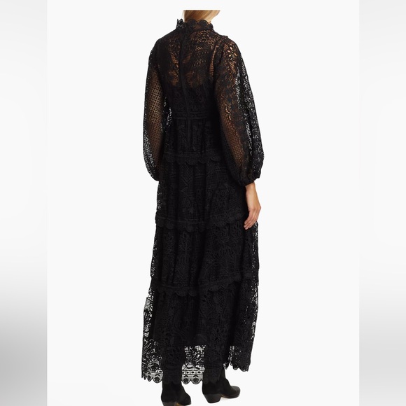 FARM RIO Long Sleeve Guipure Lace Maxi Dress - Picture 8 of 13